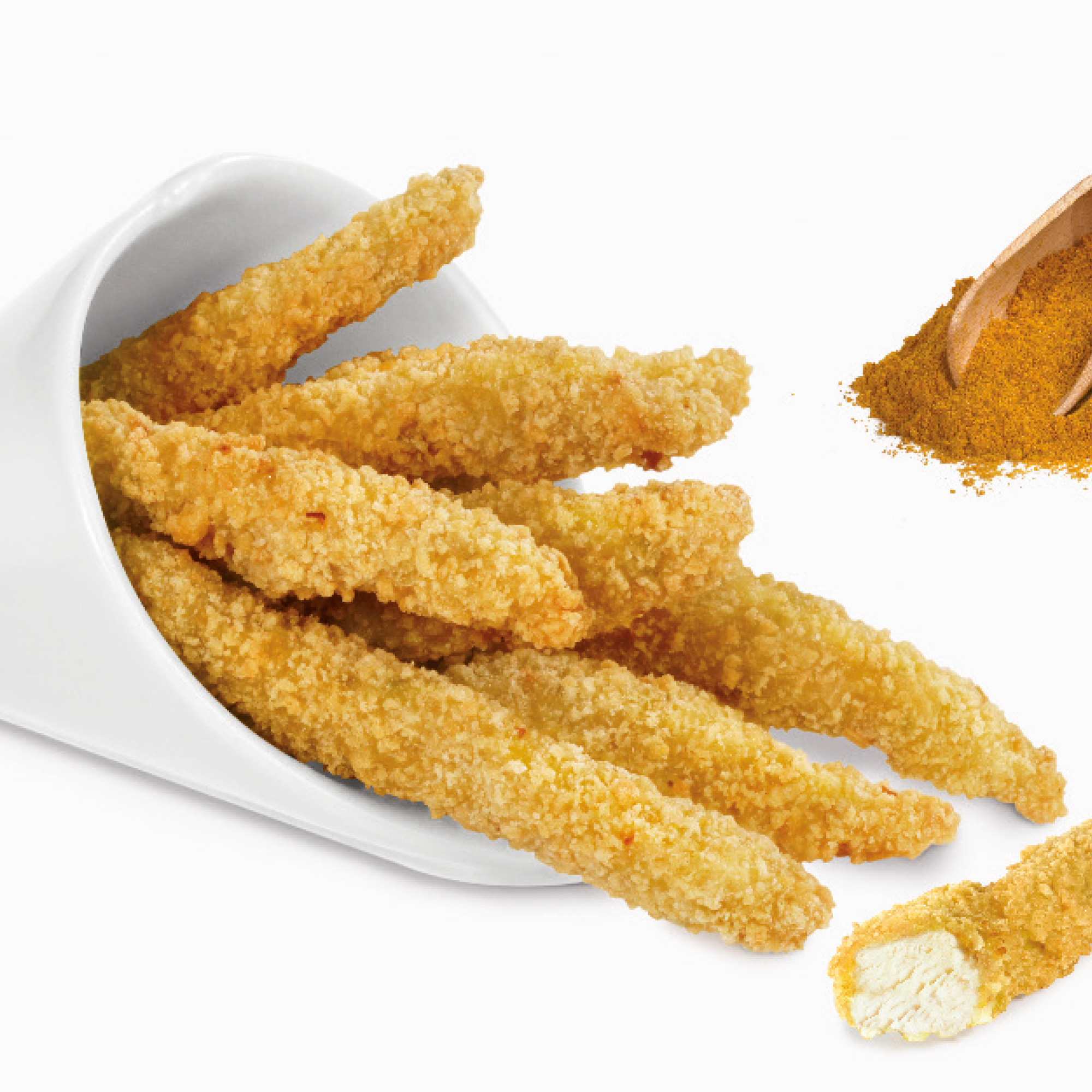 Tiras de Frango Panadas